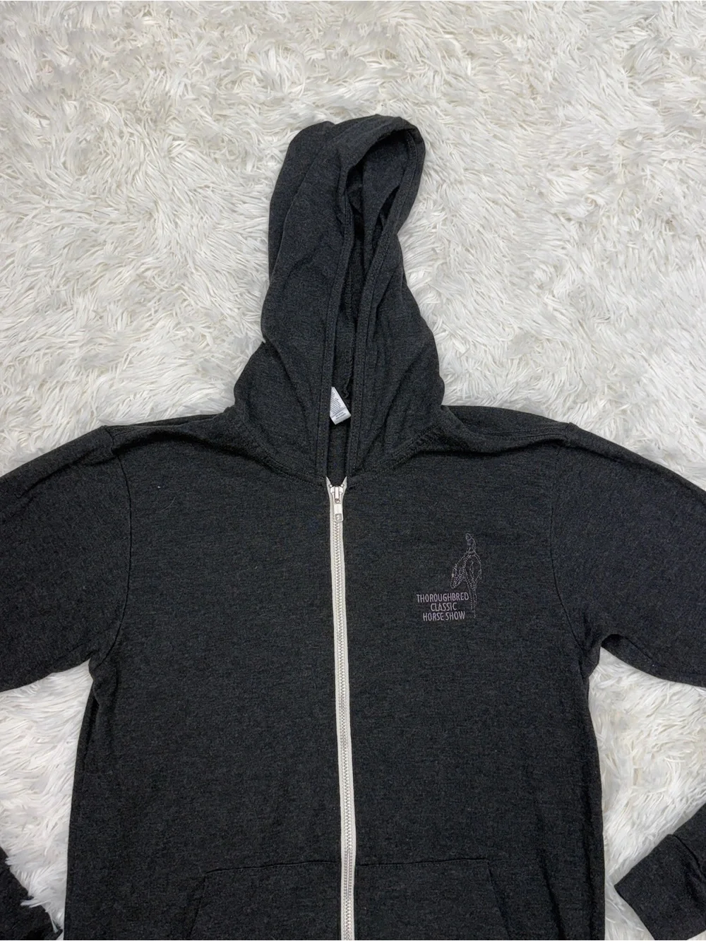 Women’s Medium Dark Grey Thoroughbred Classic Horse Show Horseback Riding Jacket